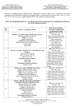 Komisija za vrijednosne papire Federacije Bosne i Hercegovine, na