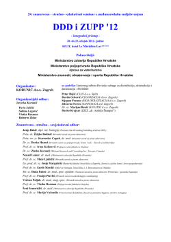 1. DDD i ZUPP `12 - Program seminara