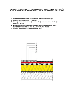 SANACIJA DOTRAJALOG RAVNOG KROVA NA AB PLOČI