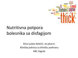 Nutritivna potpora bolesnika sa disfagijom