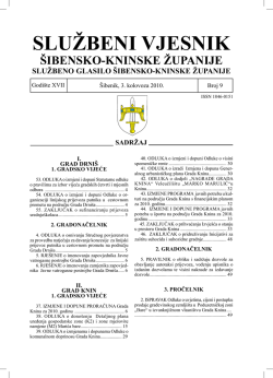 SLUŽBENI VJESNIK - &Scaron;ibensko