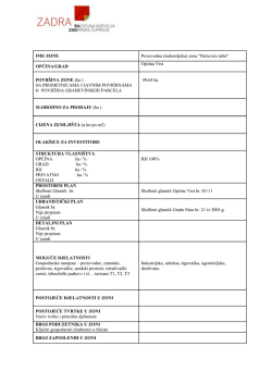 IME ZONE Proizvodna (industrijska) zona "Du&scaron;evića mlin" OPĆINA