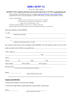 DDD i ZUPP - OBRAZAC ZA REZERVACIJU SOBE