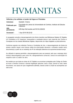 S&oacute;focles y los sofistas: el poder del l&oacute;gos en Filoctetes Autor(es