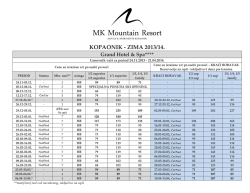 KOPAONIK - ZIMA 2013/14. Grand Hotel & Spa