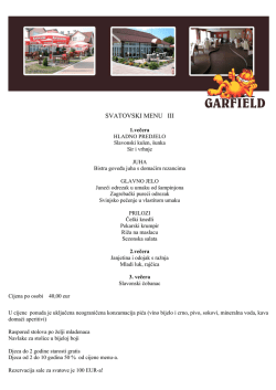 SVATOVSKI MENU III