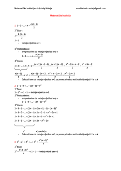 Matematička indukcija&ndash; skripta by Mateja msn