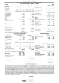 Ισολογισμός οικονομικού έτους 2013