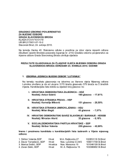 GRADSKO IZBORNO POVJERENSTVO ZA MJESNE ODBORE
