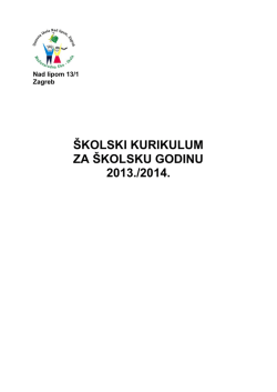 Školski kurikulum 2013-2014.