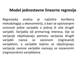 Model jednostavne linearne regresije - T-com