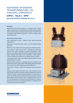 naponski epoksidni transformatori za vanjsku ugradnju vpv1, vla1, vpv
