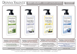 body lotion series