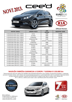 Cjenovnik novog Cee`da