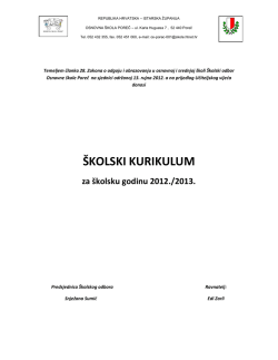 &Scaron;KOLSKI KURIKULUM - Valentinovo u O&Scaron; Poreč