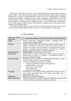 2. FAKULTATIVNA NASTAVA 1/6 Fakultativna
