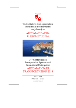 Automatizacija u prometu 2014 - hrvatska komora inženjera