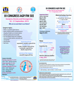 iii congress agp/fm see - Udruženje ljekara / liječnika porodične