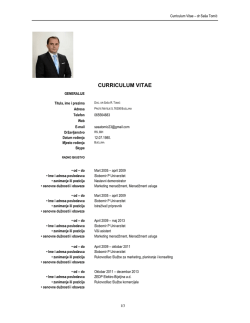 dr Saša Tomić - Fakultet za ekonomiju i menadžment