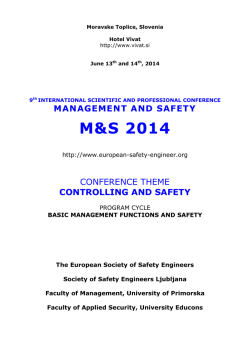 management and safety m&s 2014