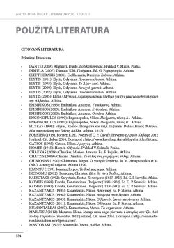 POUŽIT&Aacute; LITERATURA