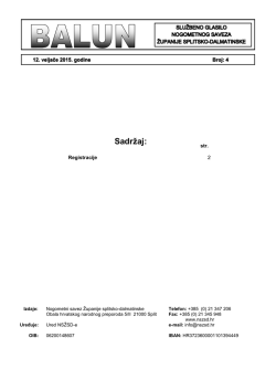 Sadržaj: - Nogometni savez Županije splitsko
