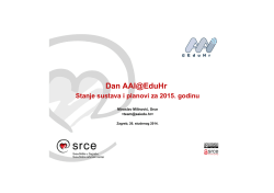 O stanju AAI@EduHr i planovima za 2015. godinu