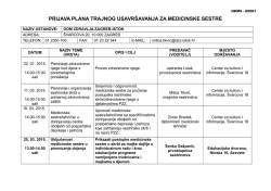 Plan trajnog usavršavanja za medicinske sestre_ 2015