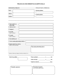 prijava za uvoz sredstva za za&scaron;titu bilja