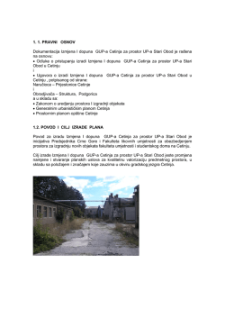 Izmjena Generalnog urbanističkog plana za UP Stari Obod