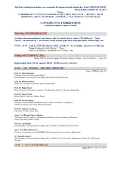 CONFERENCE PROGRAMME