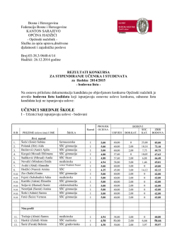 rezultati konkursa stipendije
