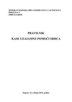 pravilnik kase uzajamne pomoći srhca - SRHCA