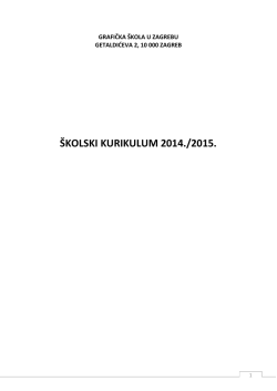 &Scaron;KOLSKI KURIKULUM 2014./2015.