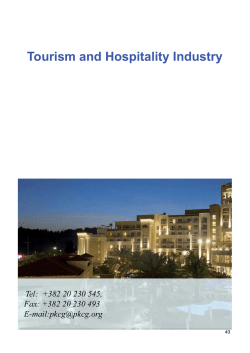 Tourism and Hospitality Industry