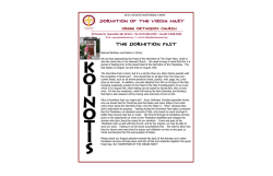 The Dormition Fast - Dormition of the Virgin Mary Greek Orthodox