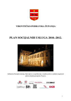 plan socijalnih usluga 2010.-2012. - Centar za socijalnu skrb Virovitica