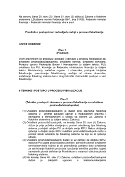 Pravilnik o fiskalizaciji FBiH
