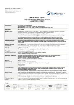 LOMBARDNI KREDIT - HYPO ALPE-ADRIA
