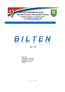 br. 10 - Nogometni Savez Ličko