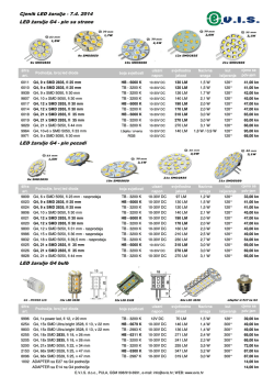 Cjenik LED žarulja - 7.4. 2014 LED žarulje G4