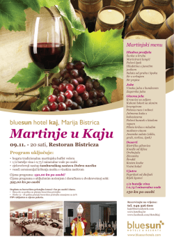 Martinjski menu - Bluesun Hotel Kaj