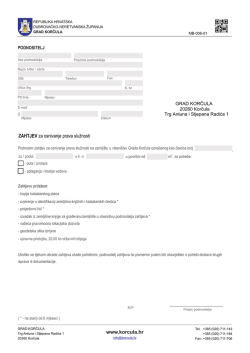 Zahtjev za osnivanje prava služnosti