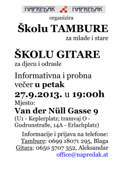 Skola gitare i tambure, Jesen 2013