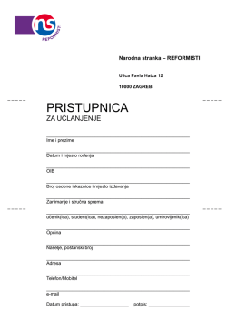 Priključite se! - Narodna stranka REFORMISTI Varaždin