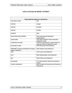 Predmet: Računalne mreže i Internet Autor: Zlatko Jurelinac - T-com