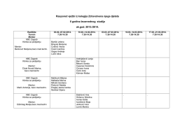 Raspored vježbi iz kolegija Zdravstvena njega djeteta II godina