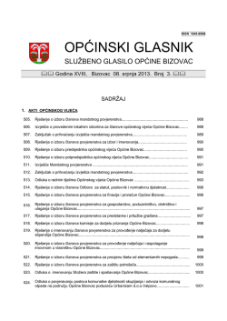 Općinski glasnik 3/13
