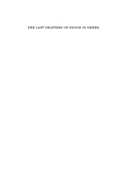 The Last Chapters of Enoch in Greek