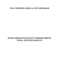 Opticki kablovi - Seminarski Maturski Diplomski Radovi